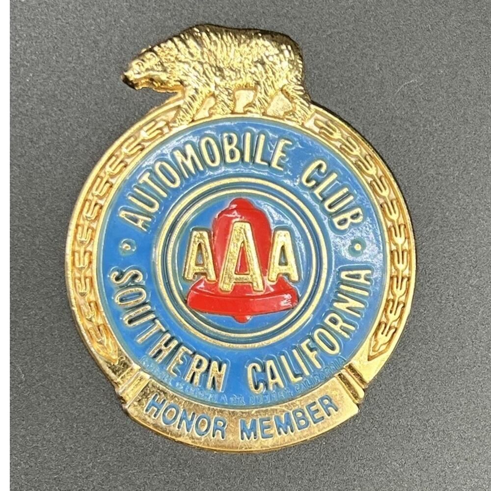 Automobile Club of Southern California "Honor Member" Grille Badge with Bear